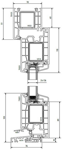 KBE 70 Profilschnitt