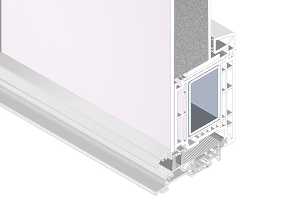 AKF Türprofil VEKA Softline 82 mm flügelüberdeckend