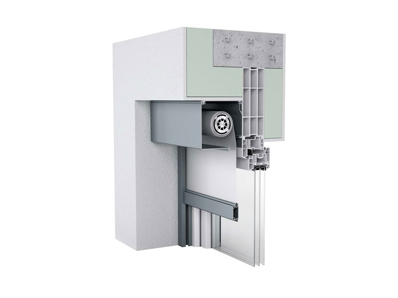 Rollladen Thermo NB mit 90 Grad Kasten und Tuchverschattung