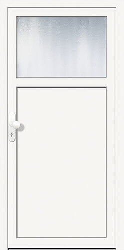 Ansicht Haustür weiß