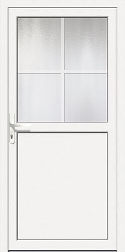 Ansicht Haustür weiß