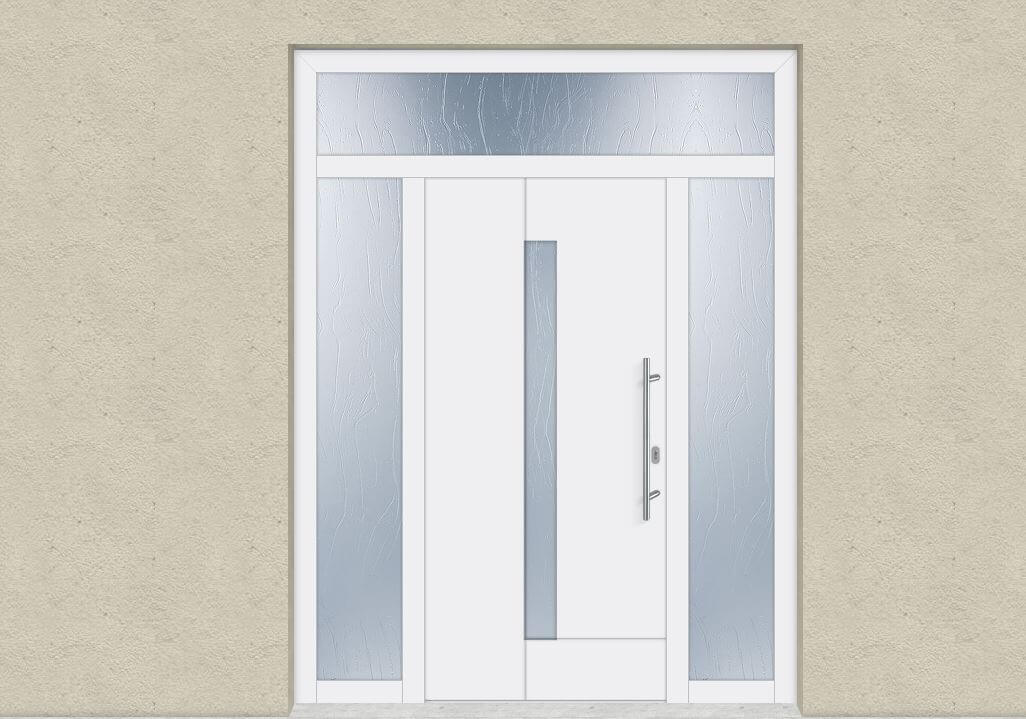 Grafik Einflügelig mit Seitenteil links und rechts und Oberlicht