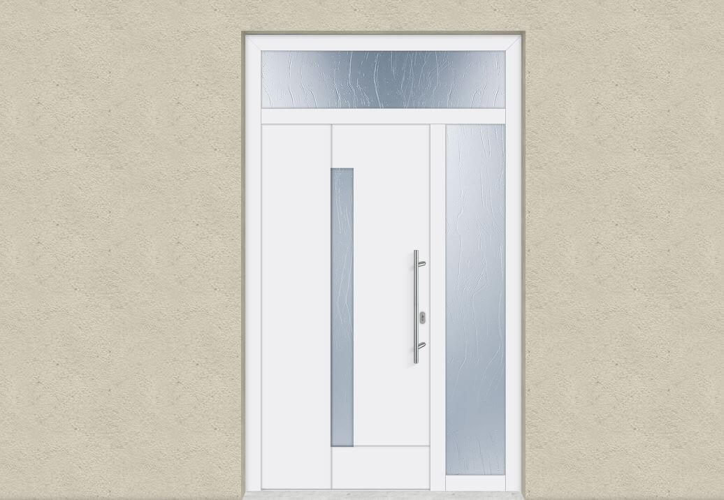 Grafik Einflügelig mit Seitenteil rechts und Oberlicht