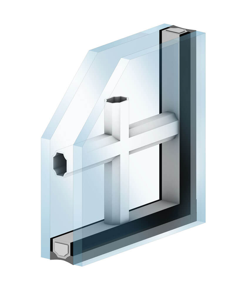 Grafik Sprossen im Scheibenzwischenraum