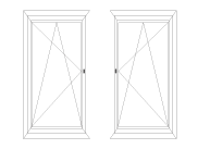 Zeichnung 1-flügelige Balkontür