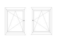 Zeichnung 1-flügeliges Dreh-Kipp Fenster