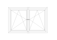Zeichnung 2-flügeliges Dreh-Kipp Fenster