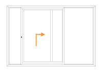Zeichnung 3-flügeliges Dreh-Kipp Fenster